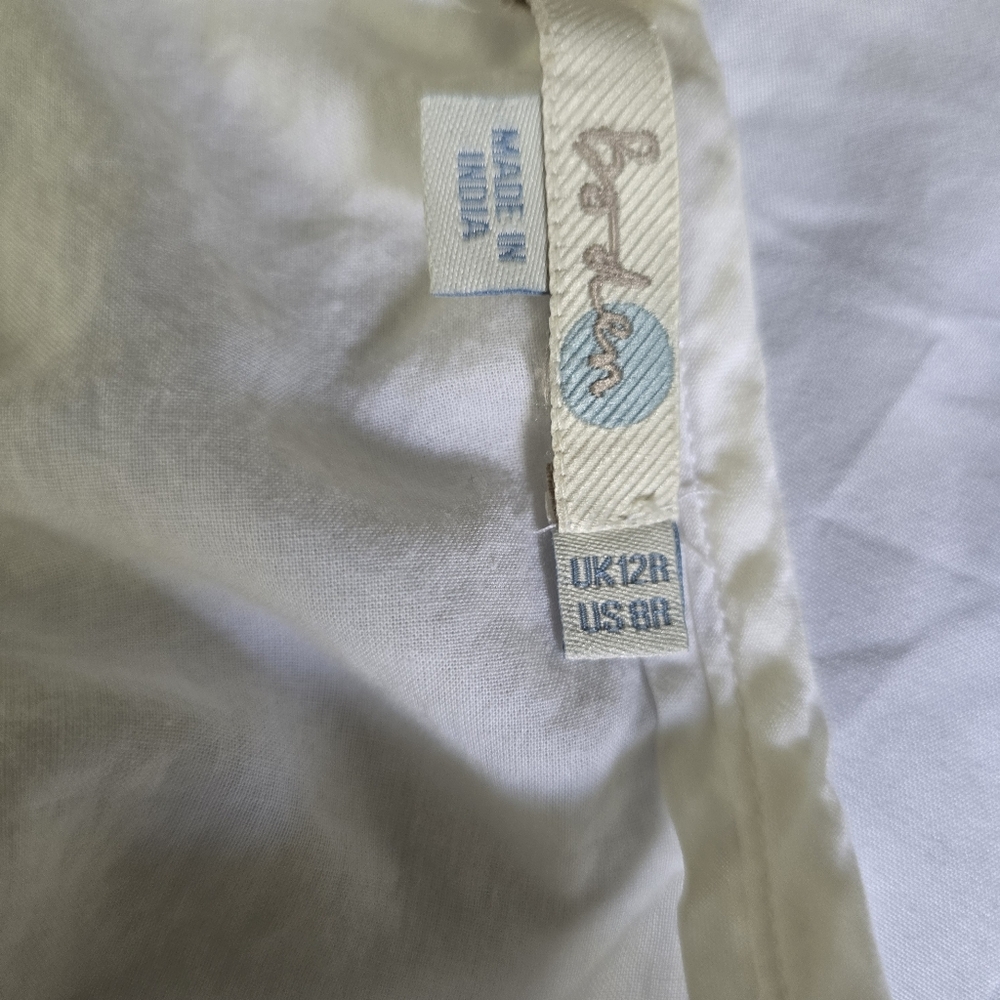 Boden White Eyelet Trim Blouse - Picture 5 of 9